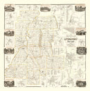 Vintage Map of Livingston County, New York 1858