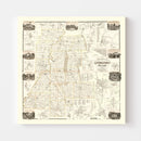Vintage Map of Livingston County, New York 1858