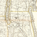 Vintage Map of Livingston County, New York 1858