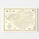 Vintage Map of Orange County, New York 1851