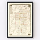 Vintage Map of Summit County, Ohio 1856