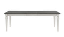 Katia Dining Table With Leaf - Gray / White