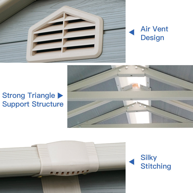 6x4ft Resin Outdoor Storage Shed Kit-Perfect to Store Patio Furniture,Grey