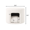 Beige Pet-Friendly Ottoman with Removable Pet Cushion and Hidden Nook by HouseOfZazla