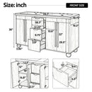 Double Sink Bathroom Vanity With Sinks, Soft Close Doors & 3 Drawers - Wood by HouseOfZazla