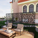 Metal Privacy Screen 3.8 Ft W x 6 Ft H Indoor Outdoor Divider by HouseOfZazla