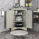 Triangle Bathroom Storage Cabinet With Adjustable Shelves, Freestanding Floor Cabinet For Home Kitchen by HouseOfZazla