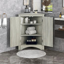 Triangle Bathroom Storage Cabinet With Adjustable Shelves, Freestanding Floor Cabinet For Home Kitchen by Unique Piece Furniture