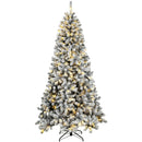 6 ft Pre-Lit Snow-Flocked Northern Pine Artificial Christmas Tree
