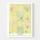 Vintage Map of Preble County, Ohio 1897