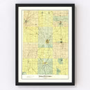 Vintage Map of Preble County, Ohio 1897