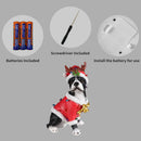 Christmas Boston Terrier Statue, Holiday Dog Figurine in Santa Outfit