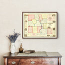 Vintage Map of Pickaway County, Ohio 1858