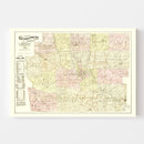 Vintage Map of Franklin County, Ohio 1883