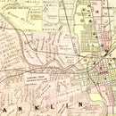 Vintage Map of Franklin County, Ohio 1883
