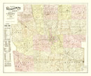 Vintage Map of Franklin County, Ohio 1883