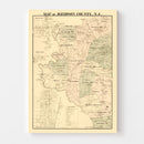 Vintage Map of Davidson County, North Carolina 1890