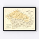 Vintage Map of Bladen County, North Carolina 1885