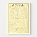 Vintage Map of Alamance County, North Carolina 1893