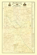 Vintage Map of Alamance County, North Carolina 1893