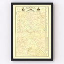 Vintage Map of Alamance County, North Carolina 1893