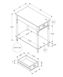 Accent Side Table, 2 Tier, Storage Drawer, Stylish Traditional Design by HouseOfZazla