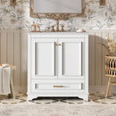 Bathroom Vanity With Sink, Cabinet & 2 Soft Closing Doors & Adjustable Shelf by Unique Piece Furniture