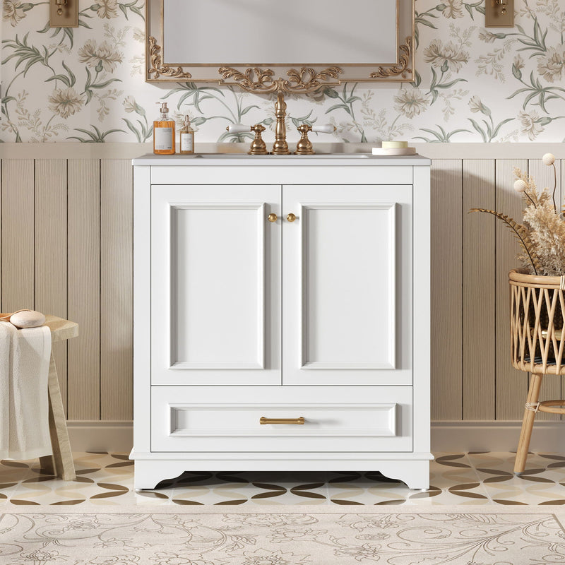 Bathroom Vanity With Sink, Cabinet & 2 Soft Closing Doors & Adjustable Shelf, photo 21 of 50