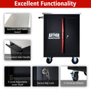 Double Door Clapboard Multi-Function Tool Cart - Black / Red by HouseOfZazla