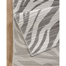 Geometrix - 5'3" X 7'3" Area Rug Geometric & 3D Effect - Ivory / Gray