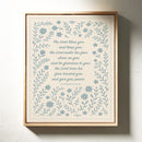 The Lord Bless You Floral Scripture Print
