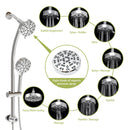 Multi Function Dual Shower Head System With 4.7" Rain Showerhead, 8 Function Hand Shower, Adjustable Slide Bar by HouseOfZazla