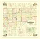Vintage Map of Crawford County, Pennsylvania 1865