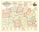 Vintage Map of Greene County, Pennsylvania 1865