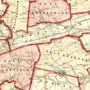 Vintage Map of Chester County, Pennsylvania 1847