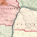 Vintage Map of Warren County, Pennsylvania 1865