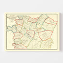 Vintage Map of Fayette County, Pennsylvania 1865