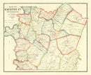 Vintage Map of Fayette County, Pennsylvania 1865