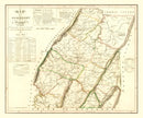 Vintage Map of Somerset County, Pennsylvania 1830