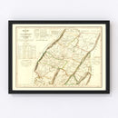 Vintage Map of Somerset County, Pennsylvania 1830