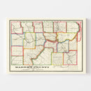 Vintage Map of Warren County, Pennsylvania 1865