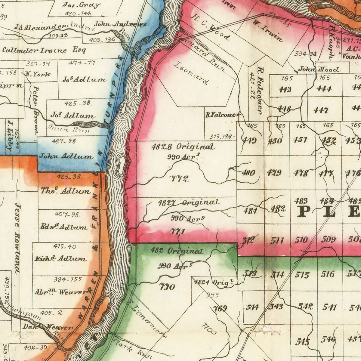 Vintage Map of Warren County, Pennsylvania 1865, photo 2 of 5