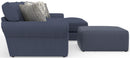 Cape May - Sofa Chaise With Comfort Coil Seating, 41" Cocktail Ottoman And 5 Accent Pillows Included