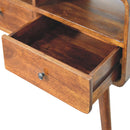 Triple Curved Console Table - Brown by Unique Piece Furniture