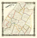 Vintage Map of Somerset County, Pennsylvania 1860