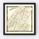 Vintage Map of Somerset County, Pennsylvania 1860