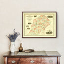 Vintage Map of Chester County, Pennsylvania 1856