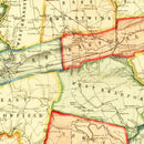 Vintage Map of Chester County, Pennsylvania 1856