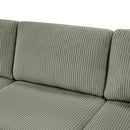Oversized Sectional U-Shaped Sofa With Chaise Lounge And Three Soft Throw Pillows