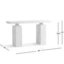 Calder 60' Solid Reclaimed Elm Plinth Console Table, Heritage Light Natural Brown